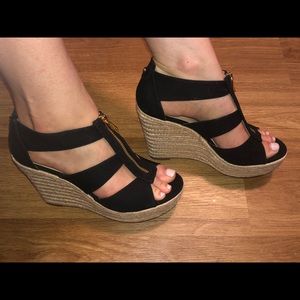 Michael Kors black wedges